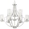 Progress Lighting Lassiter Collection Nine-Light Brushed Nickel Chandelier P400198-009 - alternate 1